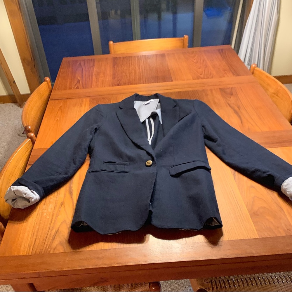 Kenar Navy Blue linen Blazer